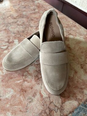 Blondo Waterproof Suede Slip-On Loafers - Beige Taupe